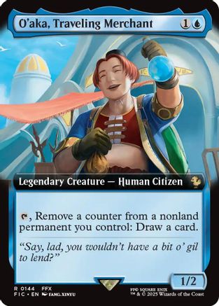 O'aka, Traveling Merchant (Extended Art) (FIC-144) - [Commander: FINAL FANTASY] Foil
