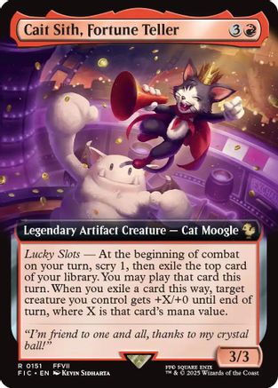 Cait Sith, Fortune Teller (Extended Art) (FIC-151) - [Commander: FINAL FANTASY] Foil