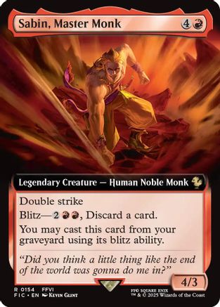 Sabin, Master Monk (Extended Art) (FIC-154) - [Commander: FINAL FANTASY] Foil