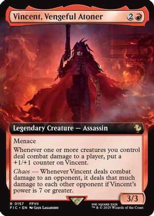 Vincent, Vengeful Atoner (Extended Art) (FIC-157) - [Commander: FINAL FANTASY] Foil