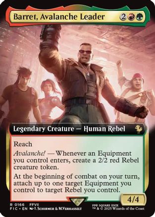Barret, Avalanche Leader (Extended Art) (FIC-166) - [Commander: FINAL FANTASY] Foil