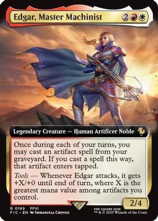 Edgar, Master Machinist (Extended Art) (FIC-169) - [Commander: FINAL FANTASY] Foil