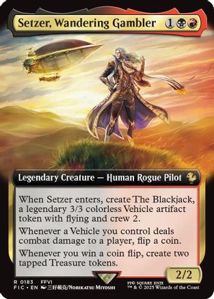 Setzer, Wandering Gambler (Extended Art) (FIC-183) - [Commander: FINAL FANTASY]