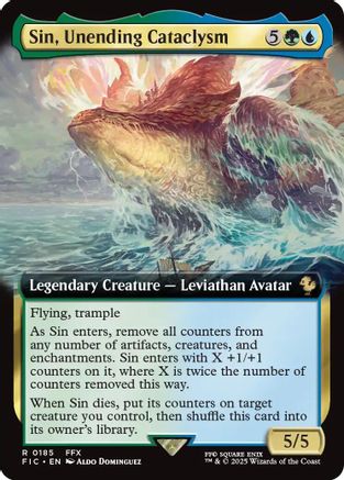 Sin, Unending Cataclysm (Extended Art) (FIC-185) - [Commander: FINAL FANTASY] Foil