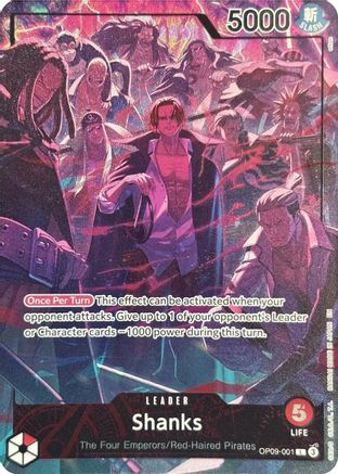 Shanks (English Version 2nd Anniversary Set) (OP09-001) - One Piece Promotion Cards