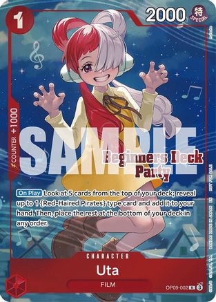 Uta (Beginners Deck Party [ST-23] - [ST-28] Winner Pack) (OP09-002) - One Piece Promotion Cards