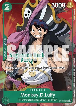 Monkey.D.Luffy (Beginners Deck Party [ST-23] - [ST-28] Winner Pack) (ST16-005) - One Piece Promotion Cards