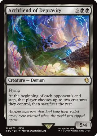 Archfiend of Depravity (Surge Foil) (FIC-273) - [Commander: FINAL FANTASY] Foil