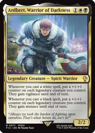 Ardbert, Warrior of Darkness (Surge Foil) (FIC-077) - [Commander: FINAL FANTASY] Foil