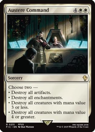 Austere Command (Surge Foil) (FIC-231) - [Commander: FINAL FANTASY] Foil