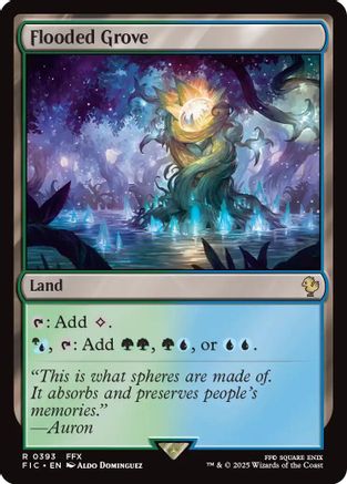 Flooded Grove (Surge Foil) (FIC-393) - [Commander: FINAL FANTASY] Foil