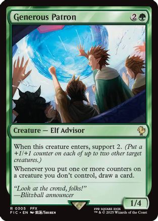 Generous Patron (Surge Foil) (FIC-305) - [Commander: FINAL FANTASY] Foil