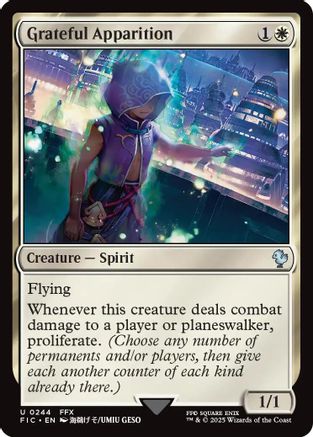 Grateful Apparition (Surge Foil) (FIC-244) - [Commander: FINAL FANTASY] Foil