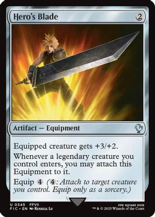 Hero's Blade (Surge Foil) (FIC-345) - [Commander: FINAL FANTASY] Foil