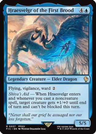 Hraesvelgr of the First Brood (Surge Foil) (FIC-037) - [Commander: FINAL FANTASY] Foil