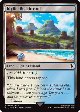 Idyllic Beachfront (Surge Foil) (FIC-404) - [Commander: FINAL FANTASY] Foil