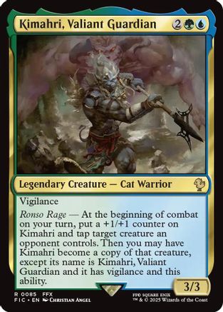 Kimahri, Valiant Guardian (Surge Foil) (FIC-085) - [Commander: FINAL FANTASY] Foil
