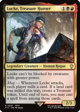 Locke, Treasure Hunter (Surge Foil) (FIC-087) - [Commander: FINAL FANTASY] Foil
