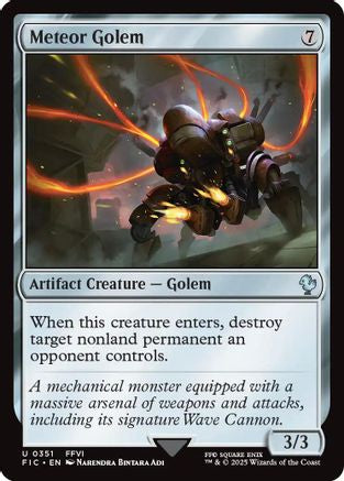 Meteor Golem (Surge Foil) (FIC-351) - [Commander: FINAL FANTASY] Foil
