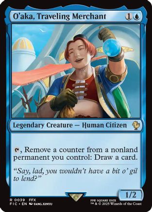 O'aka, Traveling Merchant (Surge Foil) (FIC-039) - [Commander: FINAL FANTASY] Foil