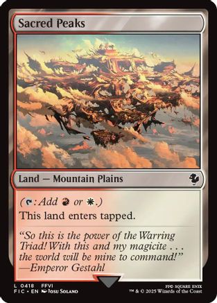 Sacred Peaks (Surge Foil) (FIC-418) - [Commander: FINAL FANTASY] Foil