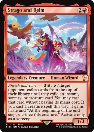 Strago and Relm (Surge Foil) (FIC-059) - [Commander: FINAL FANTASY] Foil