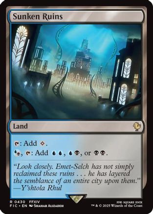 Sunken Ruins (Surge Foil) (FIC-430) - [Commander: FINAL FANTASY] Foil