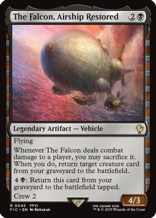 The Falcon, Airship Restored (Surge Foil) (FIC-045) - [Commander: FINAL FANTASY] Foil