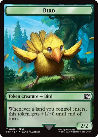 Bird (0016) // Wizard (0014) Double-Sided Token (FIN-16 // 14) - [FINAL FANTASY]