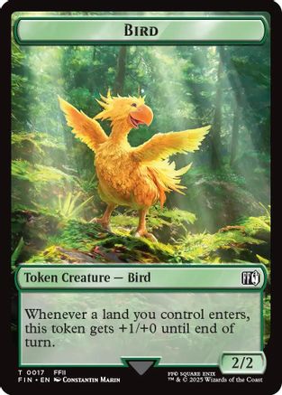 Bird (0017) // Wizard (0015) Double-Sided Token (FIN-17 // 15) - [FINAL FANTASY]