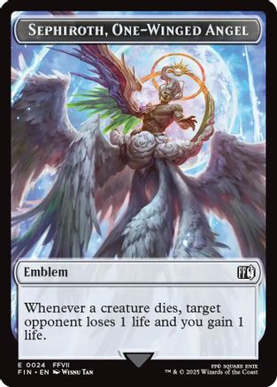 Emblem - Sephiroth, One-Winged Angel // Robot Warrior Double-Sided Token (FIN-24 // 12) - [FINAL FANTASY]