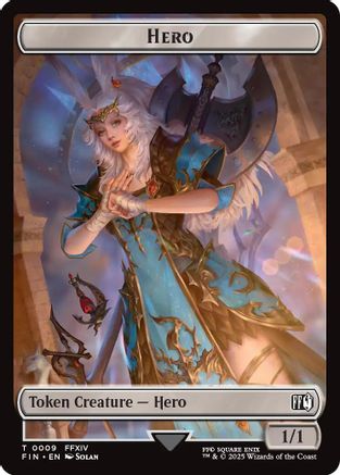 Hero (0009) // Elemental Double-Sided Token (FIN-9 // 21) - [FINAL FANTASY]