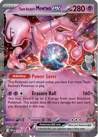 Team Rocket's Mewtwo ex 205 - [SV Scarlet & Violet Promo Cards] Holofoil