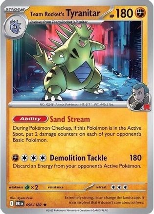 Team Rocket's Tyranitar 96 - [Deck Exclusives]