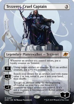 Tezzeret, Cruel Captain (Borderless) (EOE-287) - [Edge of Eternities] Foil