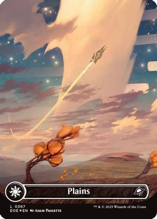 Plains (0367) (Borderless) (Galaxy Foil) (EOE-367) - [Edge of Eternities] Foil