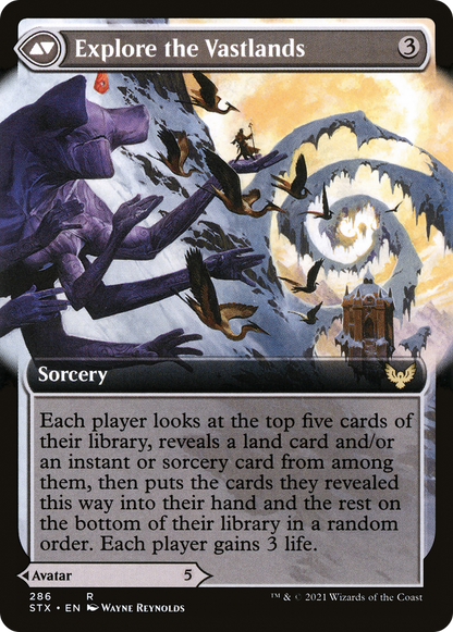 Wandering Archaic // Explore the Vastlands (STX-286) - [Strixhaven: School of Mages]: (Extended Art) Foil