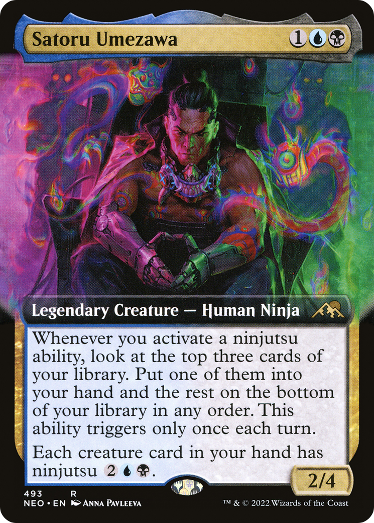Satoru Umezawa (NEO-493) - [Kamigawa: Neon Dynasty]: (Extended Art) Foil