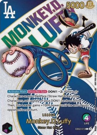 Monkey.D.Luffy (010) (Dodgers x ONE PIECE) (EB02-010) - One Piece Promotion Cards