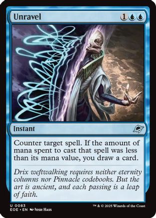 Unravel (EOE-083) - [Edge of Eternities] Foil