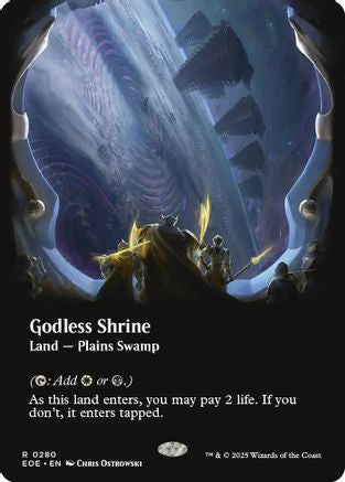 Godless Shrine (Borderless) (EOE-280) - [Edge of Eternities] Foil