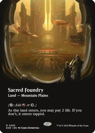 Sacred Foundry (Borderless) (EOE-282) - [Edge of Eternities] Foil