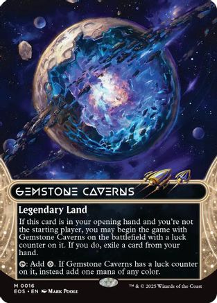 Gemstone Caverns (0016) (Borderless) (EOS-016) - [Edge of Eternities: Stellar Sights] Foil