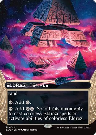 Eldrazi Temple (0014) (Borderless) (EOS-014) - [Edge of Eternities: Stellar Sights]