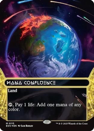 Mana Confluence (0115) (Borderless) (Galaxy Foil) (EOS-115) - [Edge of Eternities: Stellar Sights] Foil