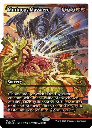 Mutinous Massacre (Showcase) (Fracture Foil) (EOE-389) - [Edge of Eternities] Foil
