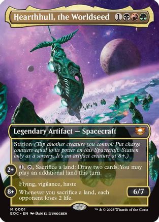 Hearthhull, the Worldseed (Borderless) (EOC-001) - [Commander: Edge of Eternities] Foil
