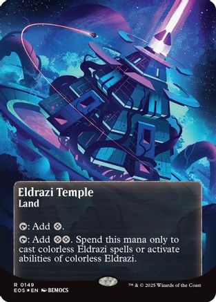 Eldrazi Temple (0149) (Borderless) (Galaxy Foil) (EOS-149) - [Edge of Eternities: Stellar Sights] Foil
