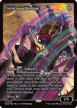 Anticausal Vestige (Showcase) (EOE-357) - [Edge of Eternities] Foil