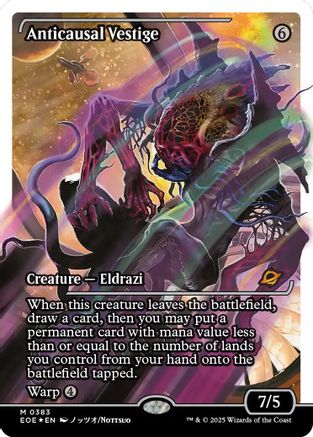 Anticausal Vestige (Showcase) (Fracture Foil) (EOE-383) - [Edge of Eternities] Foil